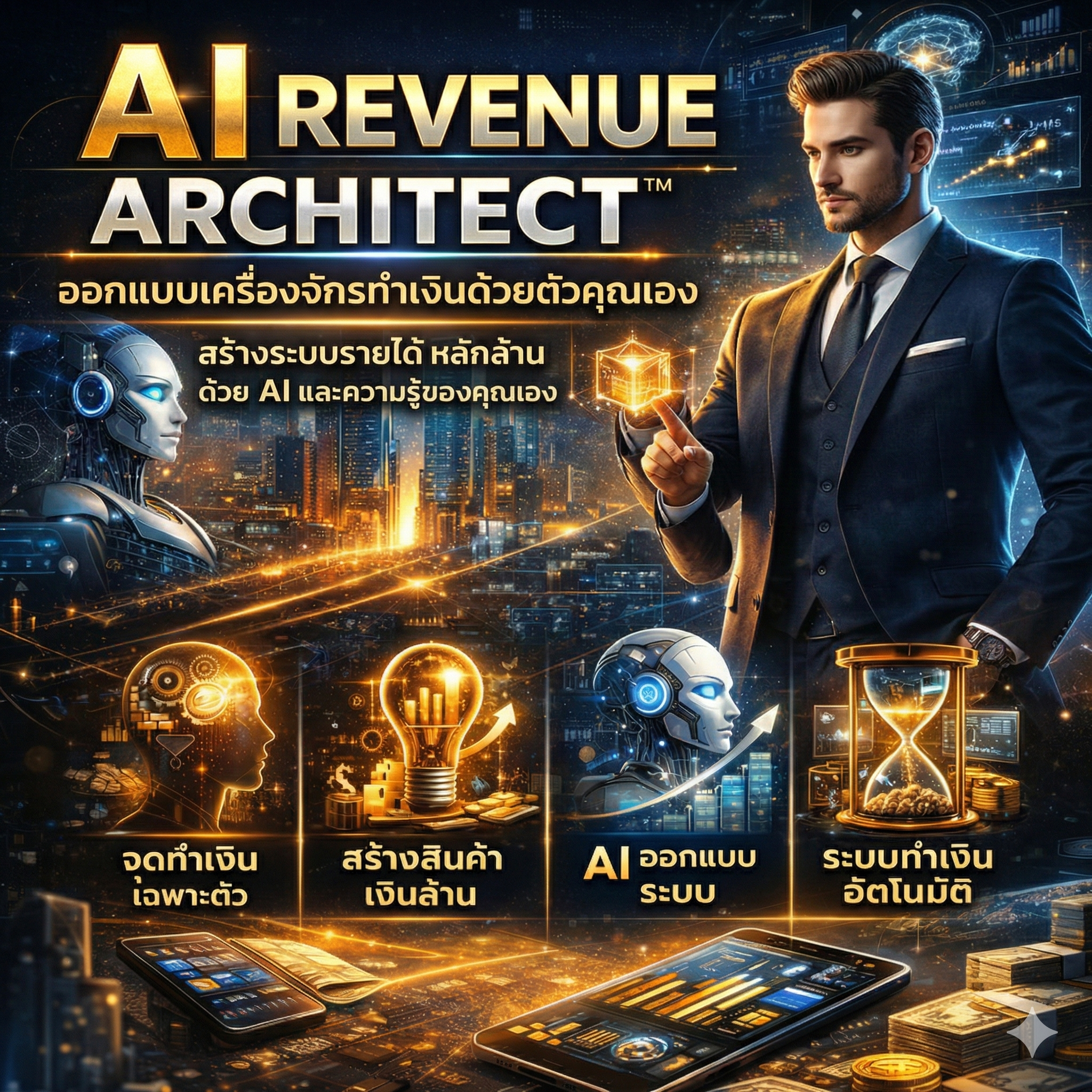 “AI Revenue Architect™ : ออกแบบเครื่องจักรทำเงินด้วยตัวคุณคนเดียว”
